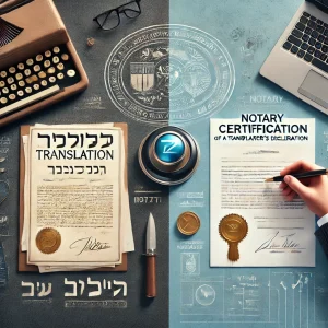 ההבדל בין אישור תרגום נוטריוני לבין אישור נוטריון על הצהרת מתרגם